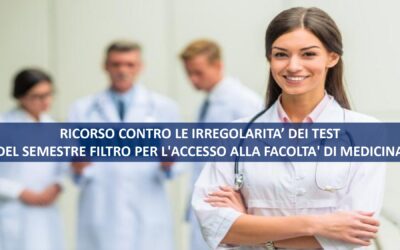 RICORSO CONTRO LE IRREGOLARITA’ DEL TEST PER L’ACCESSO ALLA FACOLTA’ DI MEDICINA
